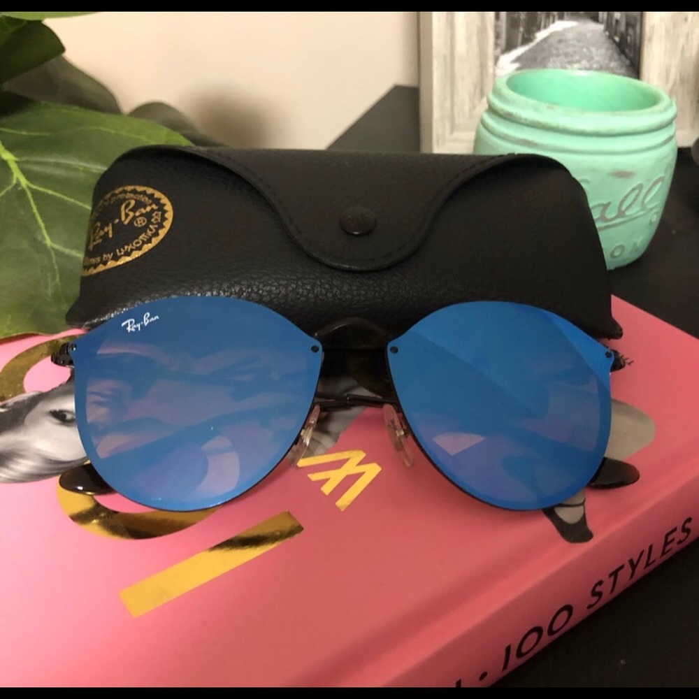 Authentic RayBan Blaze Round in Violet Blue
